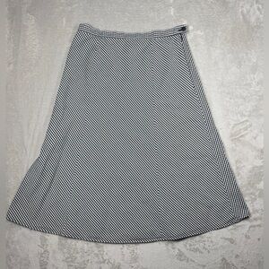 Brooks Brothers 346 Women’s Gingham Plaid Black White A Line Cotton Skirt Size 6